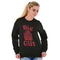 thumbnail image 4 of Funny Big Wrapped Christmas Present Unisex Plus Fleece Graphic Sweatshirt Brisco Brands 2X, 4 of 5