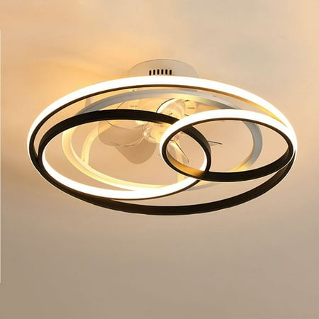

Modern Ceiling Fan with LED Light Remote Control Flush Mount Light Chandelier