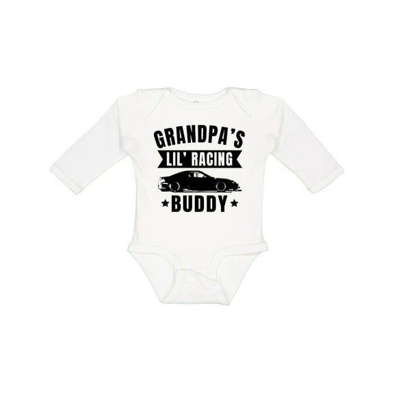 Inktastic Grandpas Lil Racing Buddy Boys or Girls Long Sleeve Baby Bodysuit