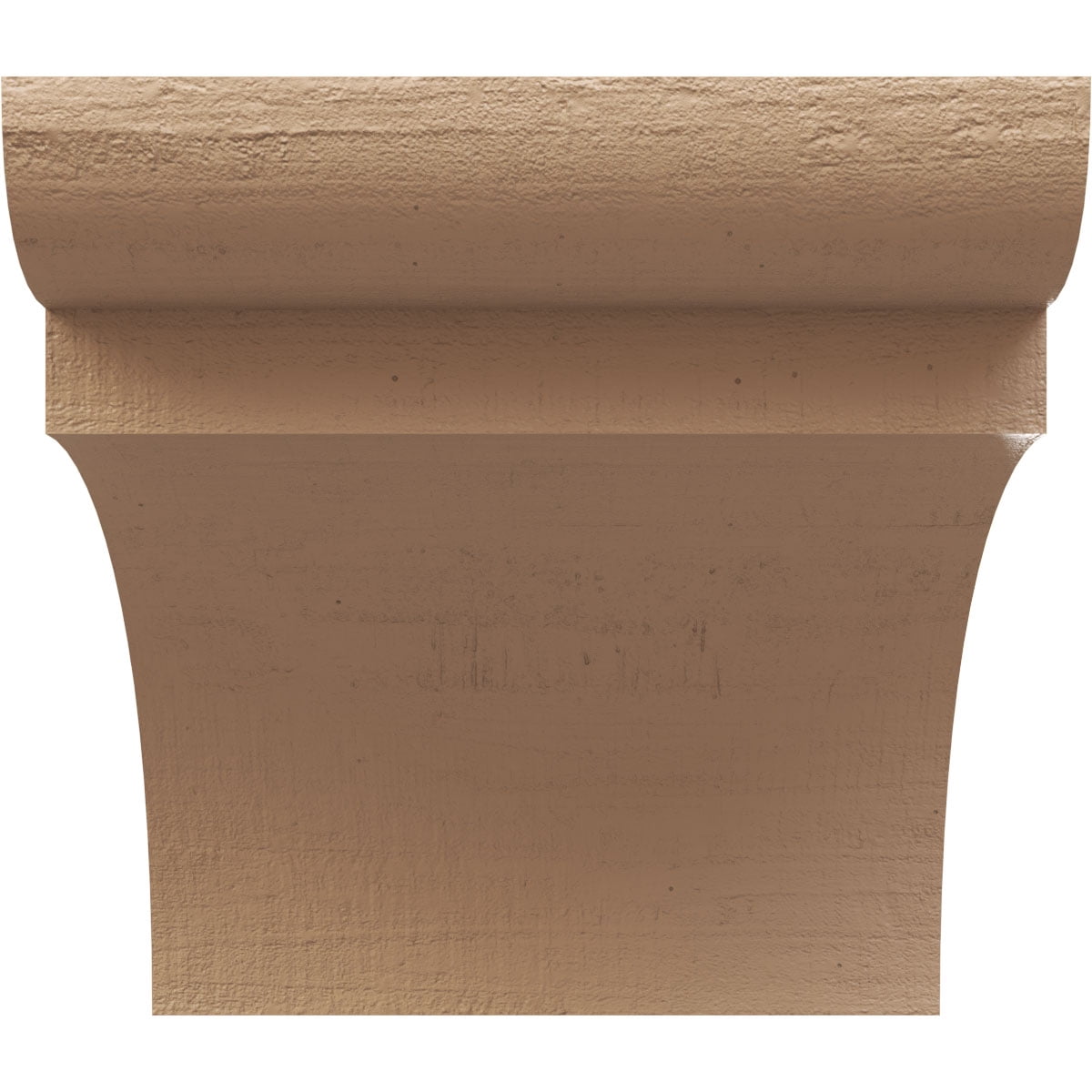 4"W x 4"D x 4"H Wide Yorktown Rough Cedar Woodgrain TimberThane Corbel, Primed Tan