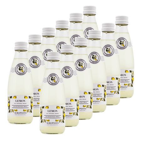 Agroposta Lemon Water: 100% Natural, Low Calorie - Assorted 12 Pack Lemon Flavored