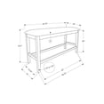 thumbnail image 2 of Bench - 42" Rectangular - Dining Room - Kitchen - Upholstered - Antique Gray, 2 of 3