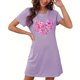 thumbnail image 4 of Camisón corto de talla grande para mujer, camisón de manga corta con estampado de pecho a la moda, camisón para mujer, 4 of 5