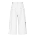 thumbnail image 4 of HJYCHN Women's Lightweight Cargo Capri Pants Stretch Wide-Leg Hiking Outdoor Travel Comfortable Casual Trousers with Pockets White XXL, 4 of 5