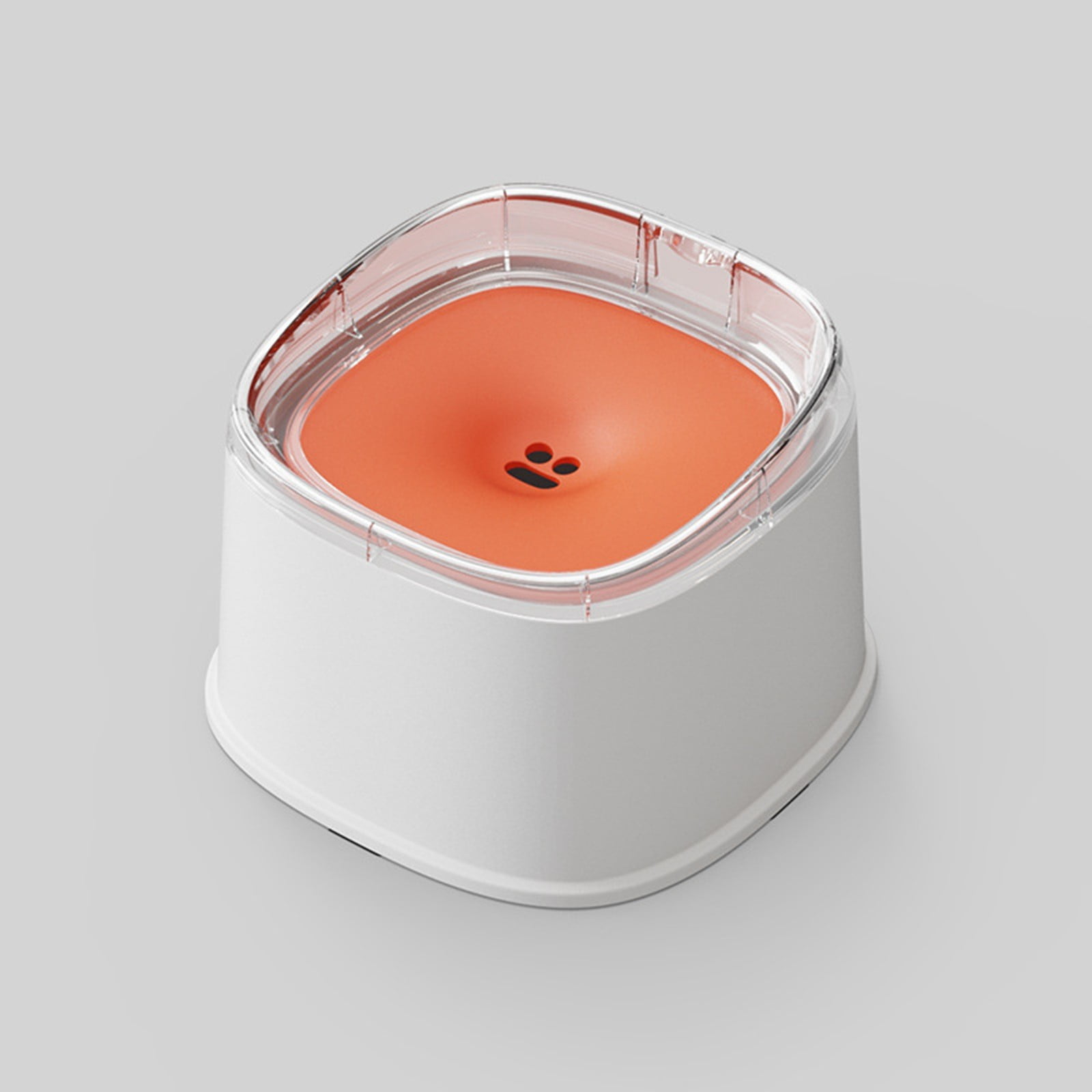 Pet Buoyant Water Dispenser for Cats Dogs Outdoor Indoor Use White Orange Automatic Drinking Feeder