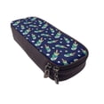 thumbnail image 6 of Picia Astronaut Dinosaur Pattern Large Capacity PU Leather Pencil Case Organizer Pen Marker Holder Double Zipper Storage Bag Big Pencil Pouch for College Office, 6 of 6