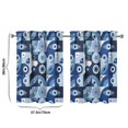 thumbnail image 4 of Vintage Marble Modern Geometric Flowers Abstract Tier Cafe Curtains for Bathroom Living RV Rod Pocket Window Drapes 36 Inch 2 Panels Set 28"x36" 2 Panels Window Treatment Tiers, 4 of 4