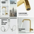 thumbnail image 3 of VIGO Cass Industrial 14 in. H Single Handle Kitchen Bar Faucet in Matte Brushed Gold, 3 of 13