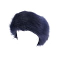 thumbnail image 2 of Minnieouse Manténgase a la moda y abrigado con una diadema de piel ligera para mujer Diadema de piel sintética Accesorio para el cabello azul oscuro, 2 of 6