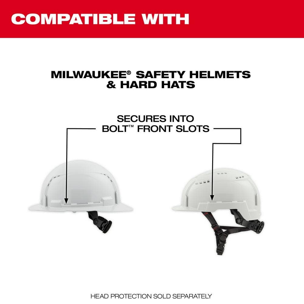 Milwaukee 48-73-1420 BOLT Full Face Shield, Clear, Compatible Safety Helmets & Hard Hats