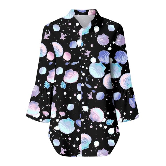 Vedolay Cute Tops Women 2023 V-Neck Short Sleeve Summer T-Shirt,Black S