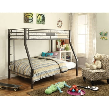 HomeRoots 285617 Limbra Twin & Full Bunk Bed Brown