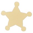 thumbnail image 1 of 1 Pc 3-3/4" Sheriff Star shapes are a fun way to personalize party favors.  Bring the Old West to your celebration with our pistol, cowboy hat & other western shapes., 1 of 1