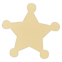 1 Pc 3-3/4" Sheriff Star shapes are a fun way to personalize party favors. Bring the Old West to your celebration with our pistol, cowboy hat & other western shapes.