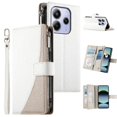 thumbnail image 1 of Funda cartera GANGXUN para Xiaomi Redmi Note 14 4G , cuero PU con tarjetero, cremallera, correa de mano, soporte y protección 1275°, 1 of 6