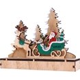 thumbnail image 1 of Decoración navideña de madera YONGSHENG adorno de Papá Noel con luces para decoración del hogar 17*22*5 cm, 1 of 5