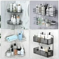 thumbnail image 5 of 2 Pack Shower Caddy Adhesive for Replacement, Strong Transparent Adhesive for Shower Caddy Sticky Pads, No Drilling for Corner Shelf Basket, Bathroom Storage Shelves, Kitchen Racks and Soap Holder, 5 of 6