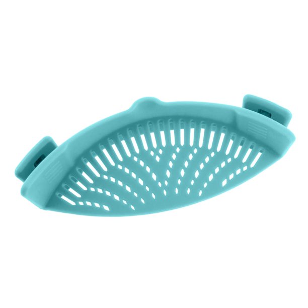 Colador de cuenco de silicona Colador de lavado de arroz Herramientas de artilugio de cocina Azul claro Sunnimix Pan Pot Colador