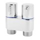 thumbnail image 1 of 1 En 2 Válvula De ángulo De Salida, Válvula De Parada De Doble Salida De Latón 2 Válvulas De Agua Con G1/2 Hilo Masculino Para El Bidet Bidet Fregadero, 1 of 7