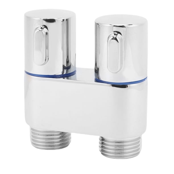 1 En 2 Válvula De ángulo De Salida, Válvula De Parada De Doble Salida De Latón 2 Válvulas De Agua Con G1/2 Hilo Masculino Para El Bidet Bidet Fregadero