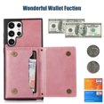 thumbnail image 5 of Decase Compatible with Samsung Galaxy S23 Ultra Case, Crossbody Diamond Bling Sparkle Wallet Case, Adjustable Detachable Lanyard Neck Strap with Kickstand Leather Card Slot Protective Cover, Pink, 5 of 10