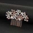 thumbnail image 2 of Nvzi-c Bridal Flower Wedding Hair Pins Crystal Pearl Hair Combs Clips Headpiece Gold Wedding Hair Accessories Jewelry with Rhinestone for Brides Bridesmaids Women (Gold), 2 of 2
