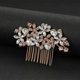 thumbnail image 2 of Nvzi Horquillas para el pelo de boda con flores para novias, peinetas con perlas de cristal, pinzas para el pelo, tocado, accesorios para el pelo de boda dorados, joyas - doradas, 2 of 4