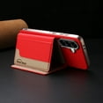 thumbnail image 4 of 2 in 1 Detachable PU Leather Wallet Case Compatible with Samsung Galaxy A26 5G, RFID Blocking Magnetic Shockproof Protective Phone Cover Stand + Card Holder, Support Wireless Charging, Red, 4 of 12