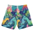 thumbnail image 2 of Colorful Dinosaurs in Jungle Boys' Swim Trunks Board Shorts Beach Pants Bathing Bottoms M, 2 of 8