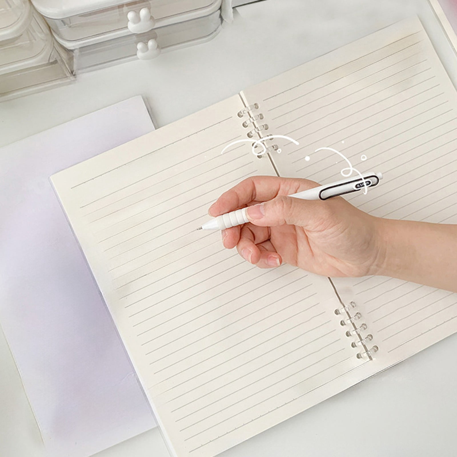 HBBKVI 2 Pack Notebook, A5 Horizontal Thickened Coil Notebook Excerpt Colorful Plastic Cover Notebook Quality Writing Paper No Additive