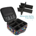 thumbnail image 4 of FORMRS Travel Makeup Bag Large Capacity Train Case Cosmetic Organizer with Adjustable Dividers, Vibrant Art Leaves Pattern, 4 of 8