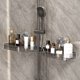 thumbnail image 5 of Estante para lavabo con ventosa para montaje en pared, sin perforaciones, para baño, espejo, lavabo, grifo, bandeja de almacenamiento, 5 of 6