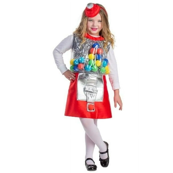Dress Up America 749-T4 Gumball Machine Girls Costume- T4