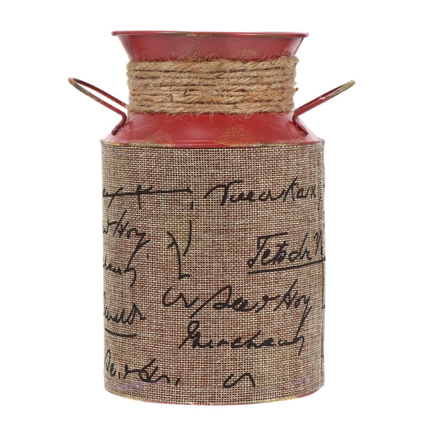 KAKOWELY 1 cubo de flores retro de estilo europeo, exquisito cubo de hierro, contenedor de flores.