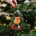 thumbnail image 5 of Cadorn 6 PCS Christmas Tree Fabric Hanging Ornaments, Santa Claus Snowman Figurines, Xmas Holiday Party Decorations for Christmas Decor, 5 of 6