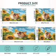 thumbnail image 2 of Hello Summer Corgi Dog Sunflower Plush Pillow Cases Queen Size Ultra Soft Warm Pillowcases with Zipper 20"x30", 2 of 9
