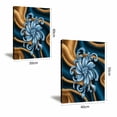 thumbnail image 4 of Vintage Abstract Blue Flower Canvas Wall Art Print For Bedroom Living Room Decor, 4 of 8