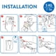 thumbnail image 5 of Juego de 4 soportes para toallas de cocina, gancho de acero inoxidable adhesivo sólido, autoadhesivo para baño (#1*2+#2*2) Sailing Electrónica, 5 of 5