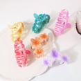 thumbnail image 4 of Lovely Hair Claw Colorful Flower Shape Hair Clip Shimmering for Woman Camping Ponytail Hair Delicate Jaw Clip for Girl, 4 of 7