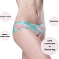 thumbnail image 4 of IAUYY Seamless Women Underwear Thongs ,Medium No Show Ladies Thong-No Line Workout Breathable Comfortable Panties Soft Decorated with Tropical Plants, 4 of 6
