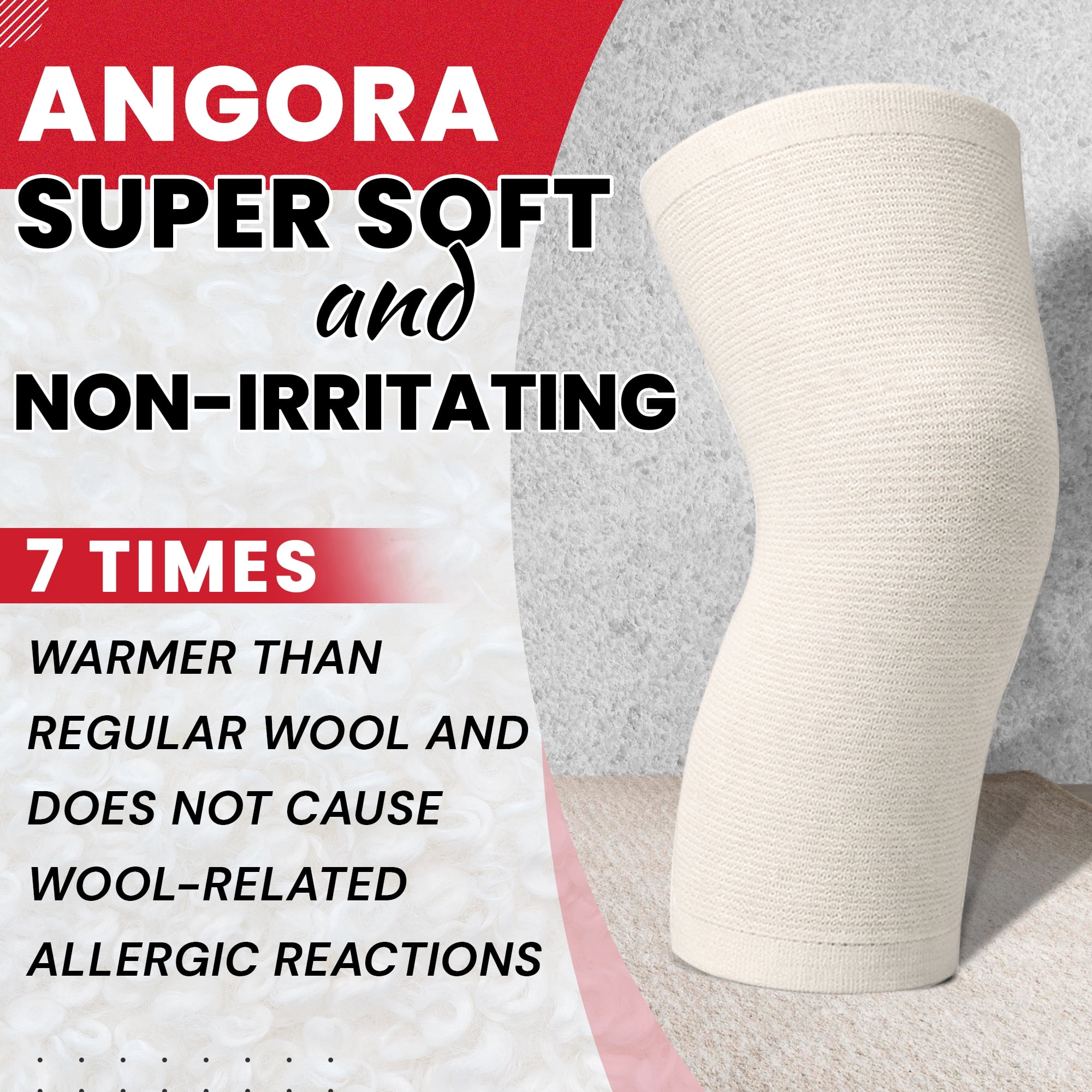 MAXAR Angora/Wool Knee Brace: AKS-504