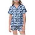 thumbnail image 1 of MIASHUI Pyjama Boutonné 2 Pcs Garçon Fille Imprimé de Pâques pour Enfants, Bleu Clair, 4-5 Ans, 1 of 5