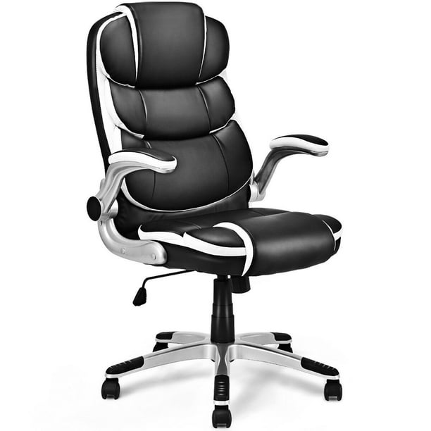 Costway PU Leather High Back Executive Office Chair Swivel Desk Task