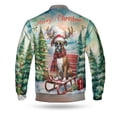 thumbnail image 2 of Merry Christmas Santa Reindeer Antlers Boxer Sleigh Xmas Winter Holiday All Over Print 3D Baseball Jacket Boxers Dog Lover Gifts Idea Bomber Jacket Softball - 00023, 2 of 6