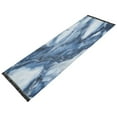 thumbnail image 5 of Wobogo Ink Blue White Marble Bedside Long Rug Delicate and Soft Modern Indoor Area Decor Non Slip Carpet for Bed Room Corridor Entrance Balcony, 5 of 8