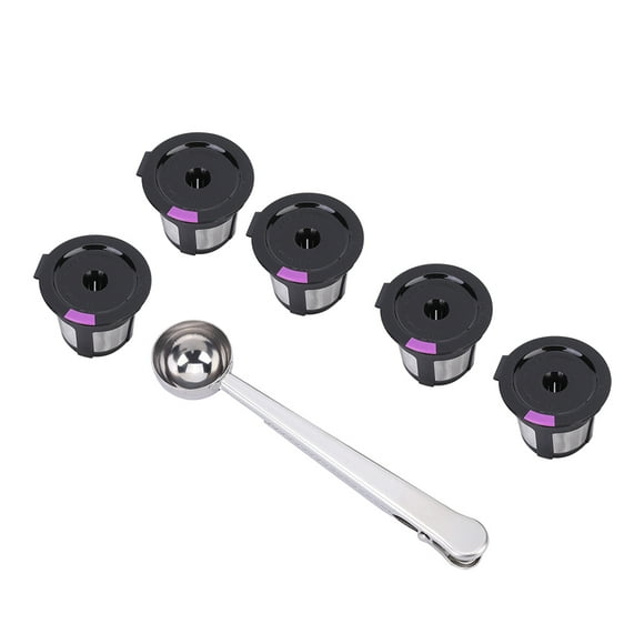 Cápsula de café, 5 uds., filtro de cápsula de café recargable para el hogar, accesorio para máquina de café, muy versátil Jadeshay A