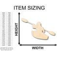 Unfinished Wood Person Kayaking Shape Craft up to 36" DIY 14" / 3/4