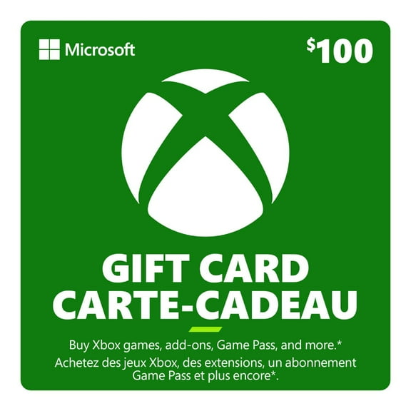 Carte-cadeau Xbox de 100 $ (Code numérique)