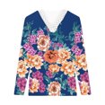 thumbnail image 4 of Pntutb Mujer Moda Casual Manga Larga Botones Cómoda Impresión Sudadera tops Blusa Pntutb Pntutb-3822, 4 of 5