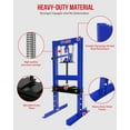 thumbnail image 4 of Shininglove 6-Ton H-Frame Hydraulic Shop Press w/Stamping Plates & Relief Valve – Heavy-Duty Floor Press for Bending, Straightening Metal, Bearings, U-Joints (35.4" Height), 4 of 6